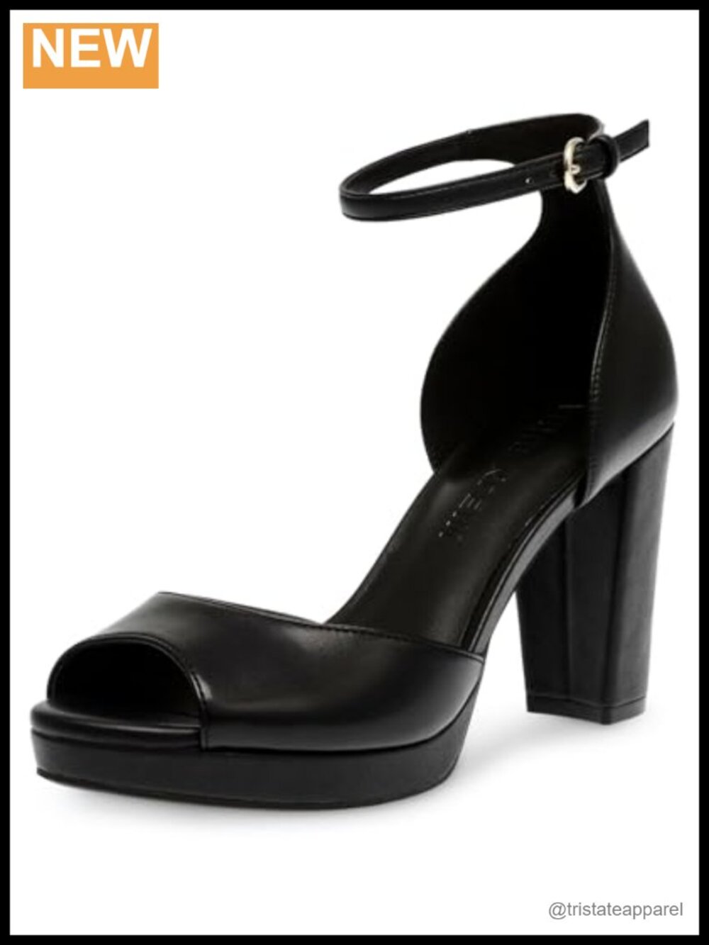 Anne Klein Vista Platform Sandal Peep Toe Ankle Strap